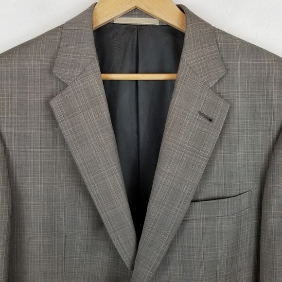 Burberry London Men's Kensington Wool Plaid Blazer Gray Size 42L - Picture 4 of 10